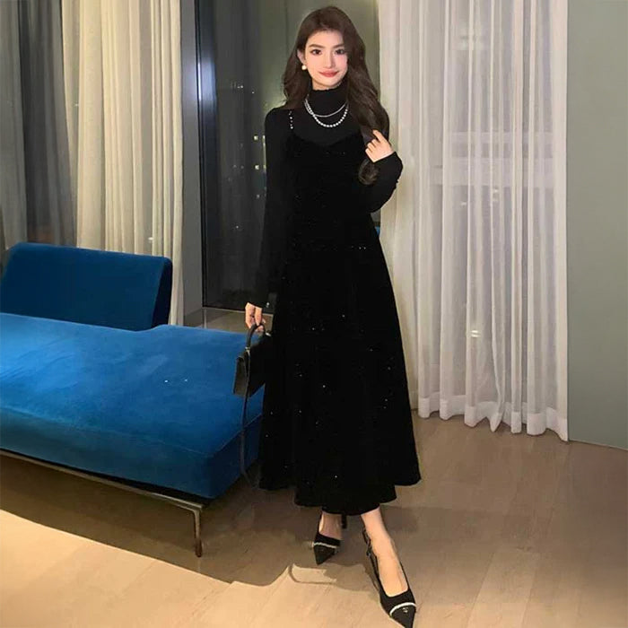 グリッターベロアワンピース