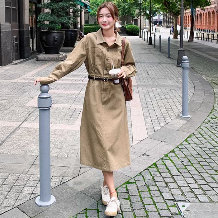 カジュアルサファリワンピース