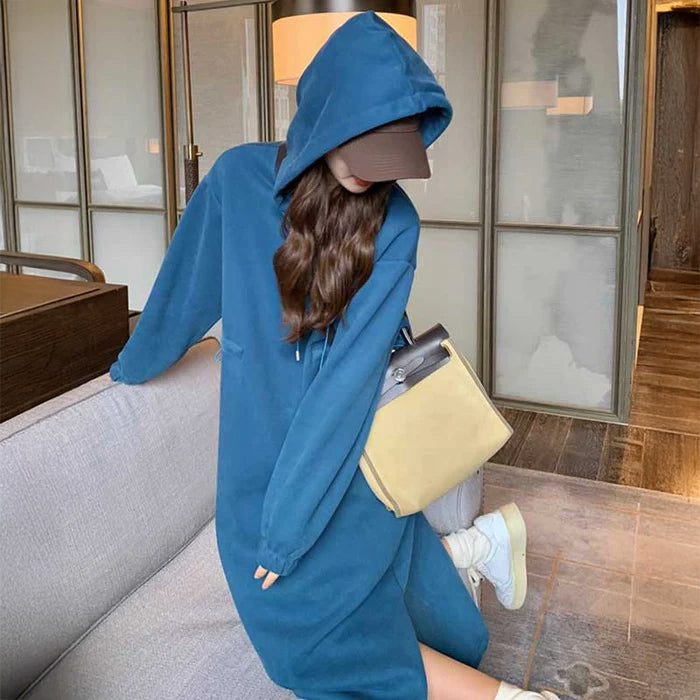 スウェットフーディーワンピース