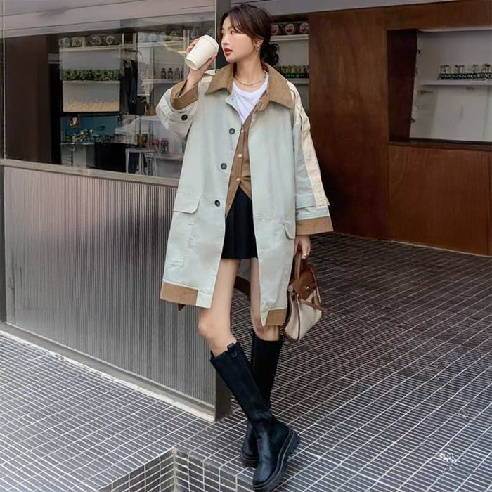 コーデュロイカラーコート