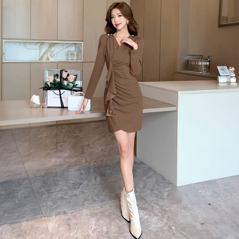 サイドフリルワンピース(3colors)