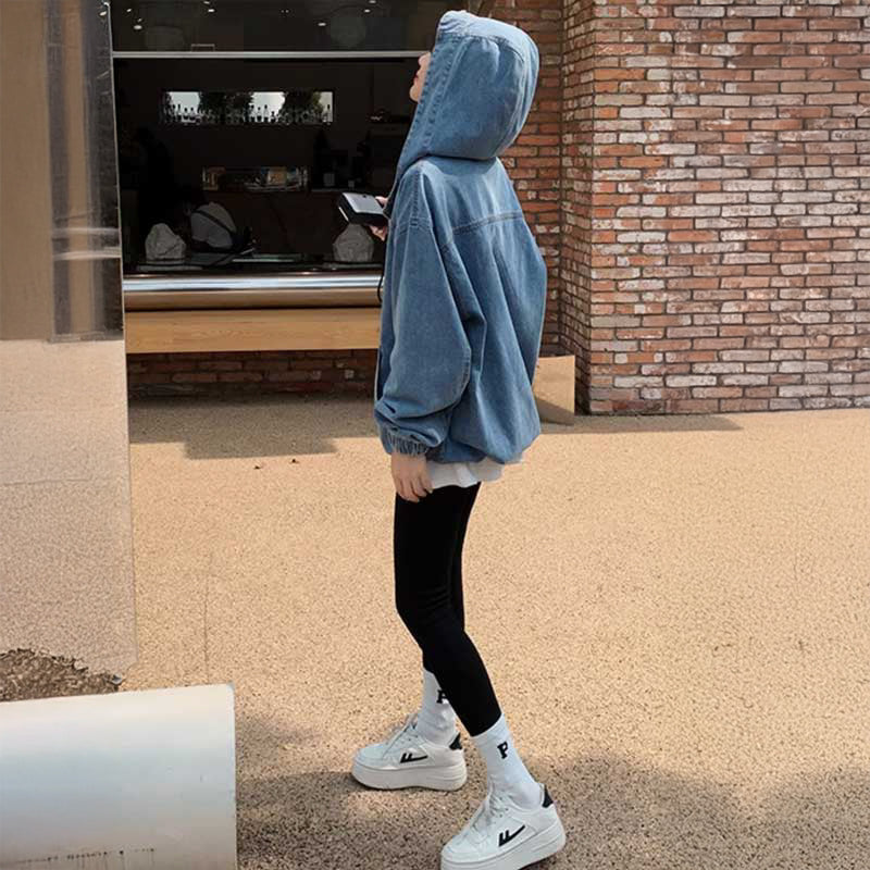 オーバーサイズデニムフーディー