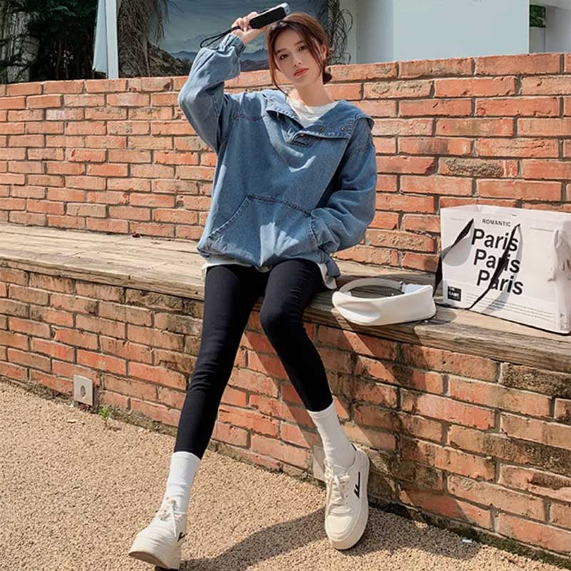 【即納】オーバーサイズデニムフーディー