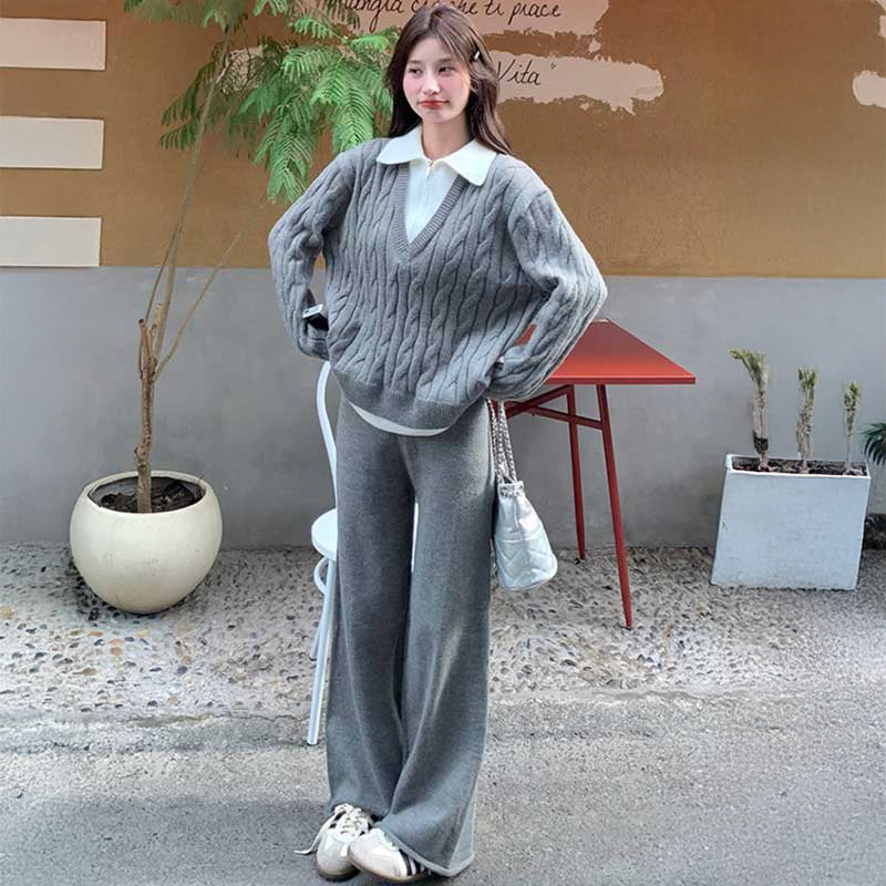 ケーブルニットセットアップ(2colors)