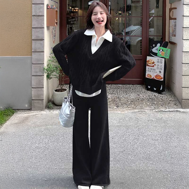 ケーブルニットセットアップ(2colors)