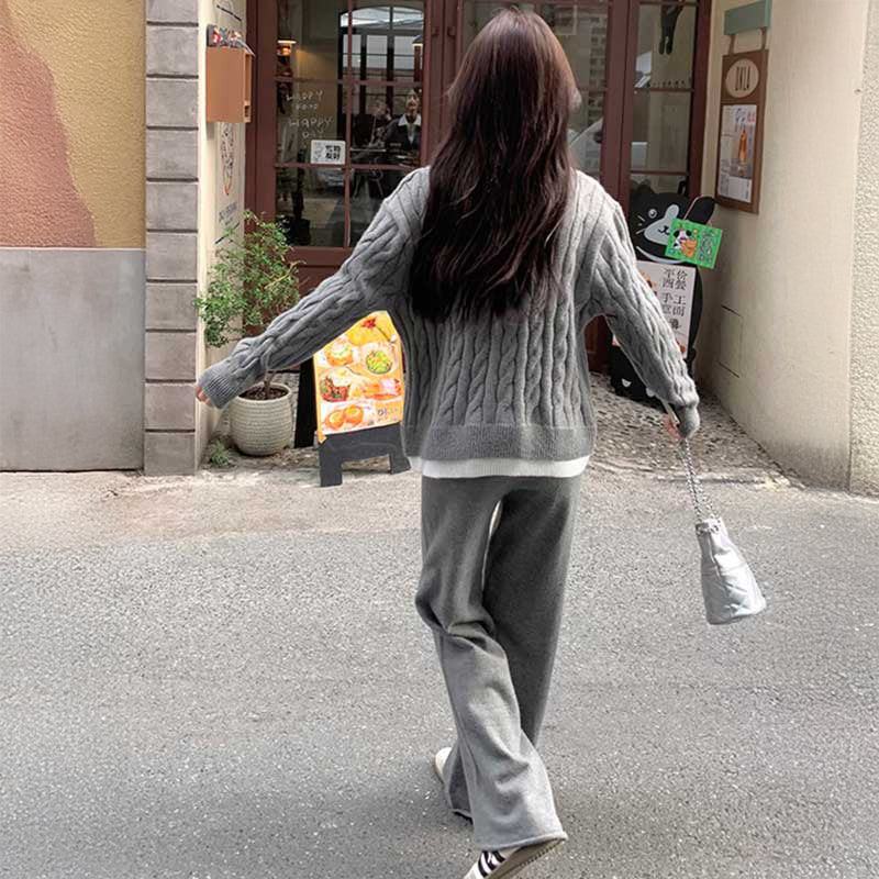 ケーブルニットセットアップ(2colors)