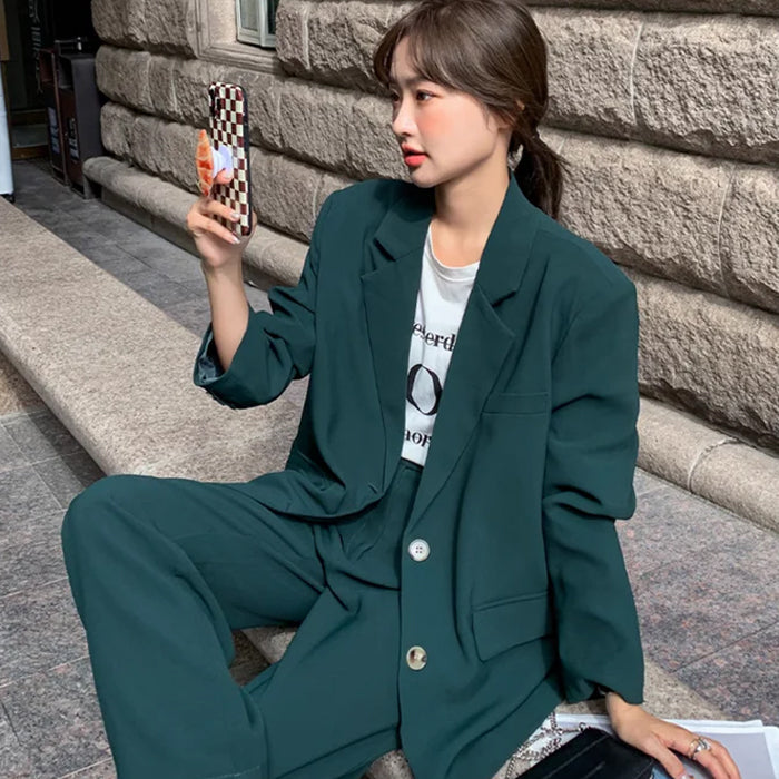 ダークグリーンセットアップスーツ