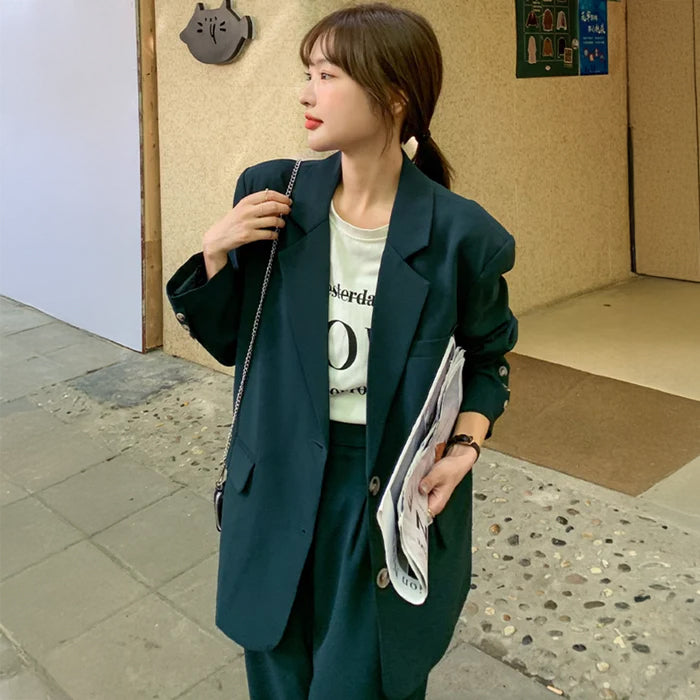 ダークグリーンセットアップスーツ