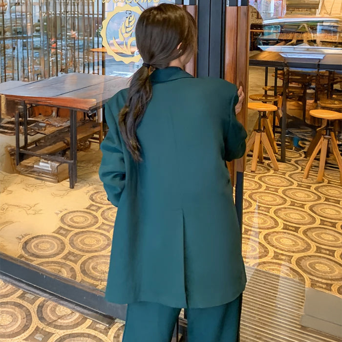 ダークグリーンセットアップスーツ