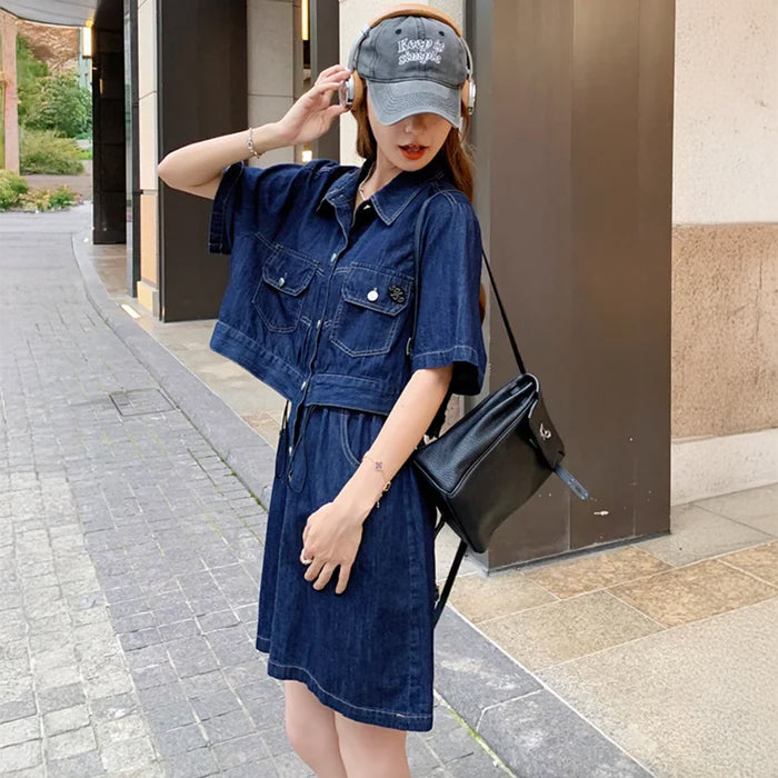 ワイドデニムワンピース(2colors)
