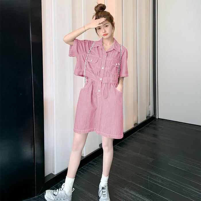 ワイドデニムワンピース(2colors)