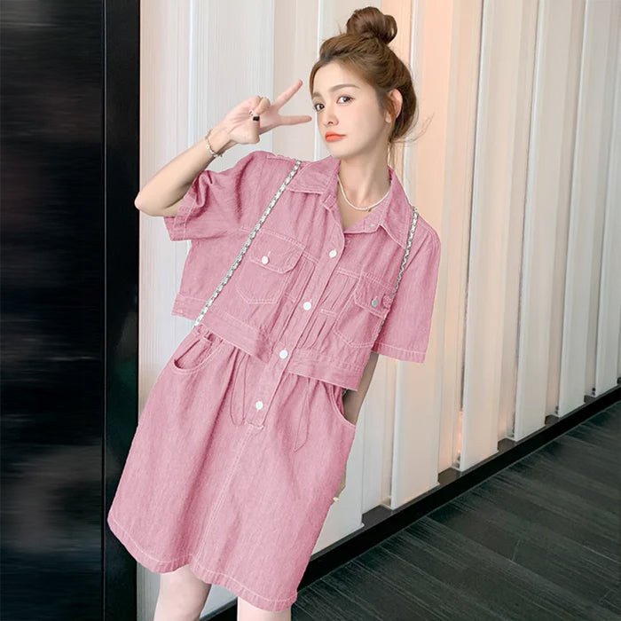 ワイドデニムワンピース(2colors)