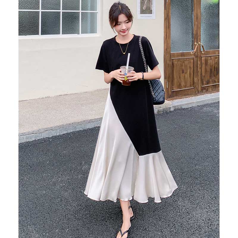 モノクロアシンメトリーワンピース