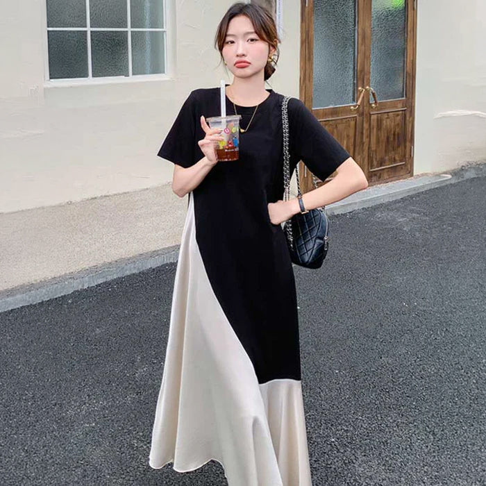 モノクロアシンメトリーワンピース