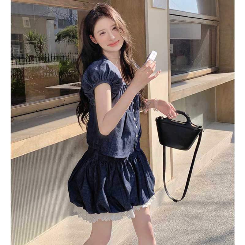 デニムガーリッシュセットアップ