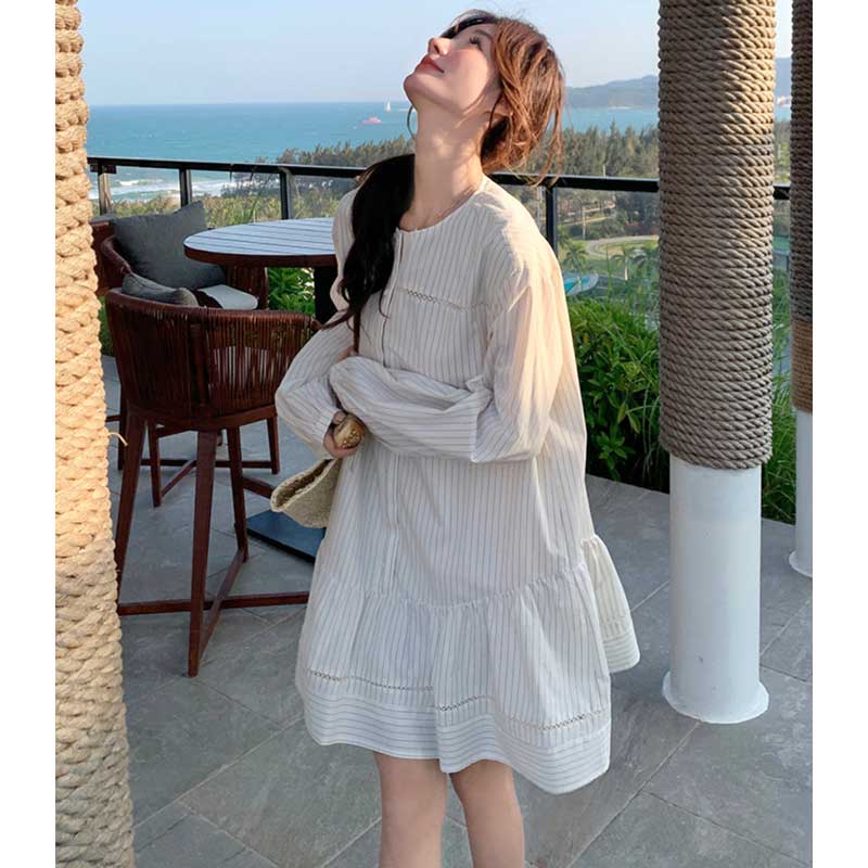ストライプチュニックワンピース