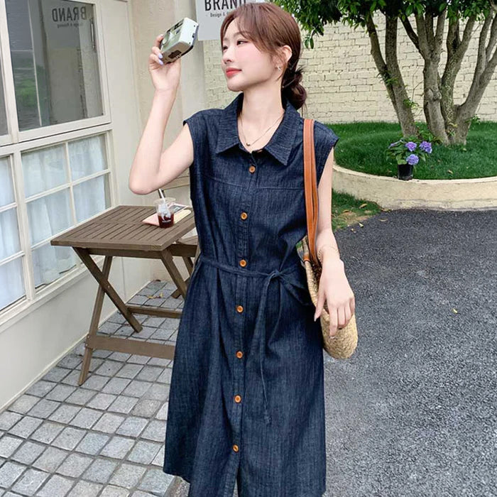 クラシックデニムシャツワンピース