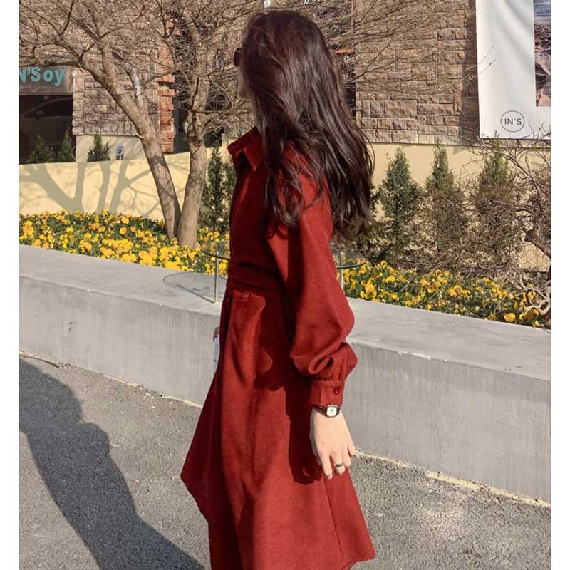 ウエストマークスエードワンピース(2colors)