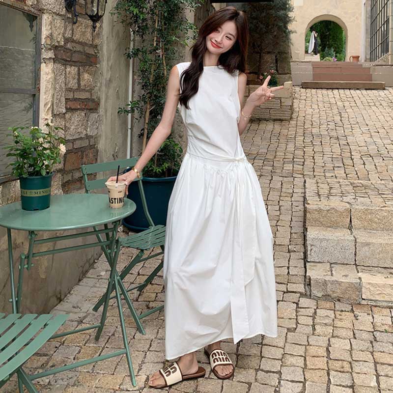 ボリュームリボンウエストマークワンピース(2colors)