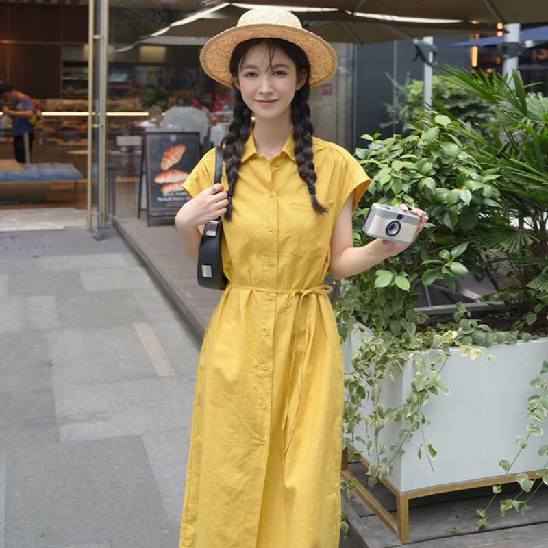 イエローシャツワンピース