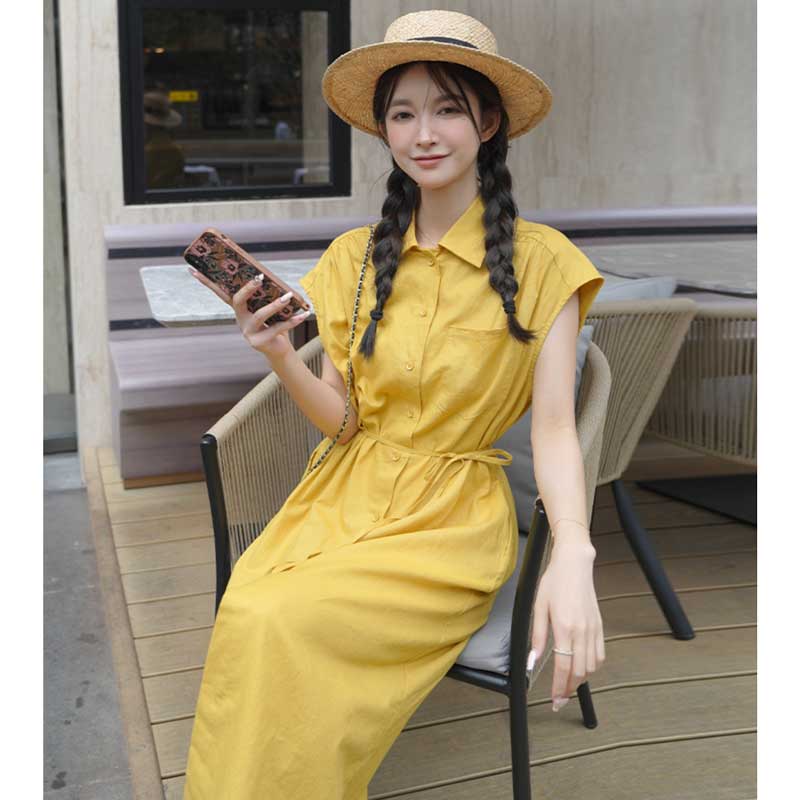 イエローシャツワンピース