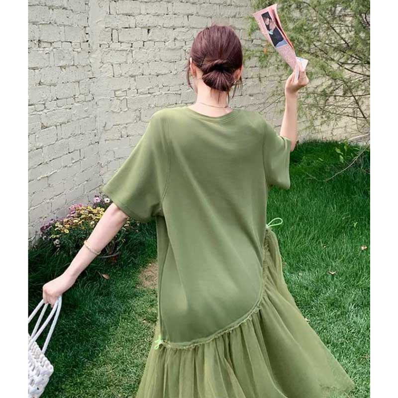 チュールスカートTシャツワンピース