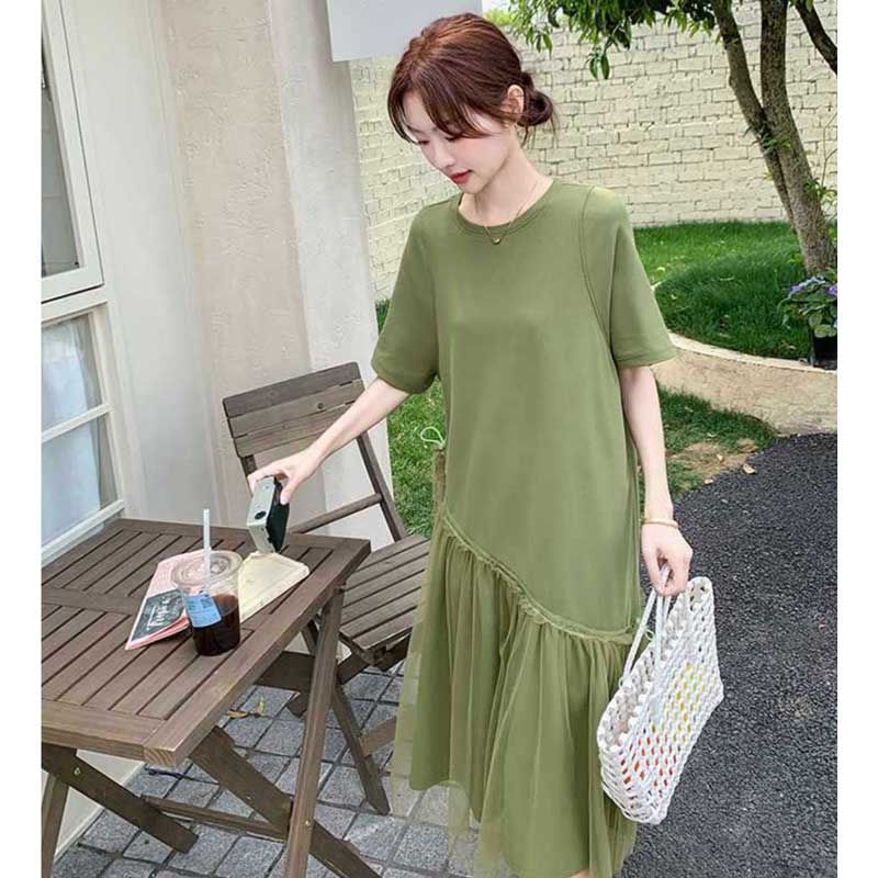 チュールスカートTシャツワンピース