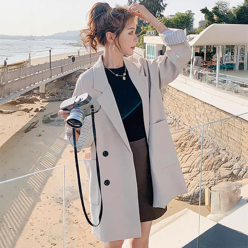 オーバーサイズダブルブレストジャケット(2colors)