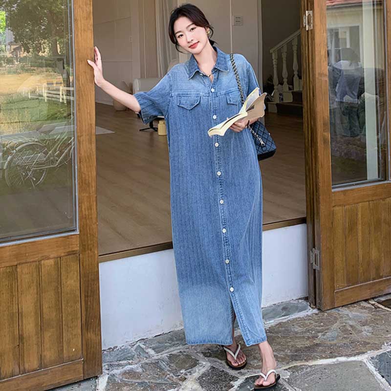 グラデーションデニムワンピース