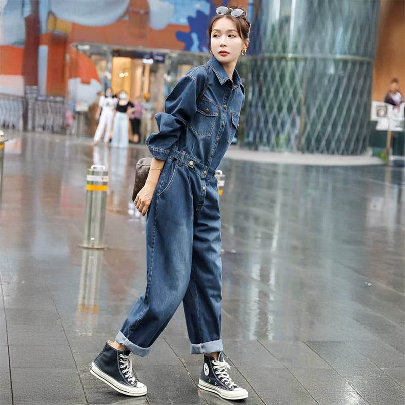 デニムジャンプスーツ