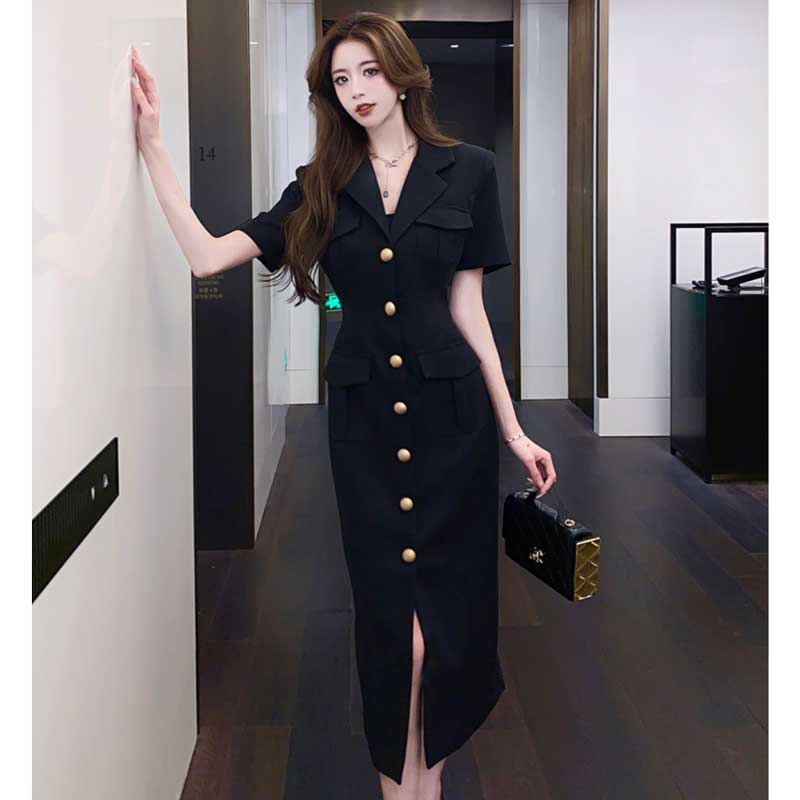 cccmalie テーラードワンピース ワンピース 4種類 FACTORY ペルー綿ドット柄ギャザーワンピース