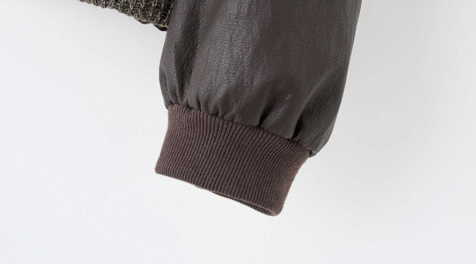 パッチワークレザージャケット(2colors)