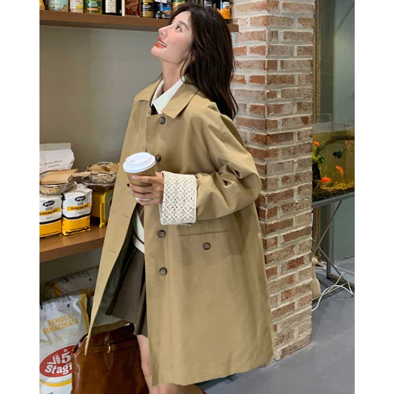 カフスデザインショートコート(2colors)（ベージュ・黒）秋/冬 細部で