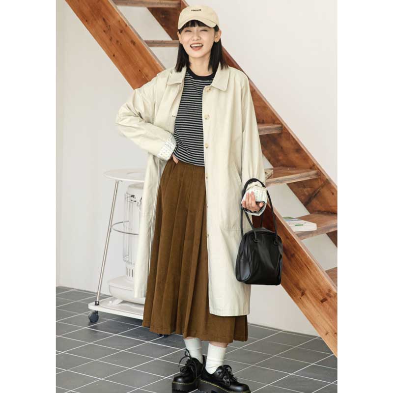 ビッグポケットコットンロングコート(2colors)