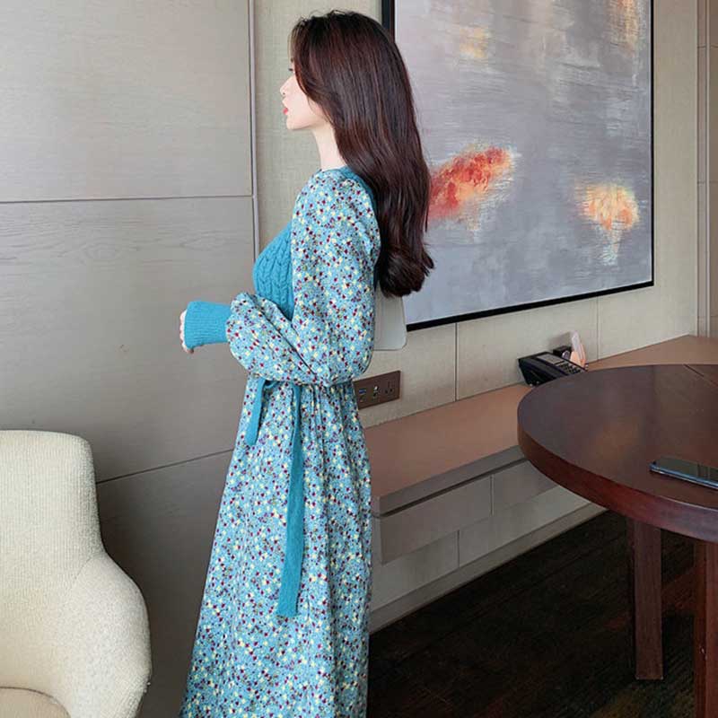 ケーブルニットドッキングワンピース(3colors)