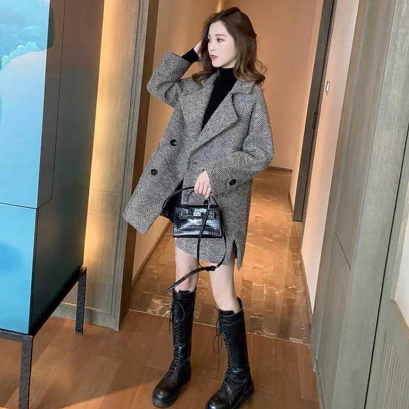 ヘリンボーンショートコート(2colos)