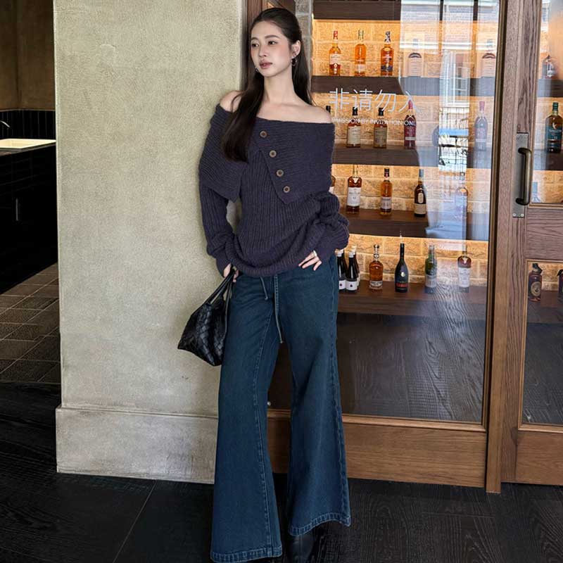 オフショルダーニットトップス(4colors)