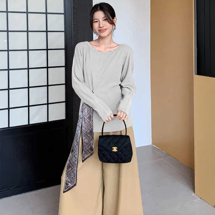 サイドスカーフカットソー(2colors)