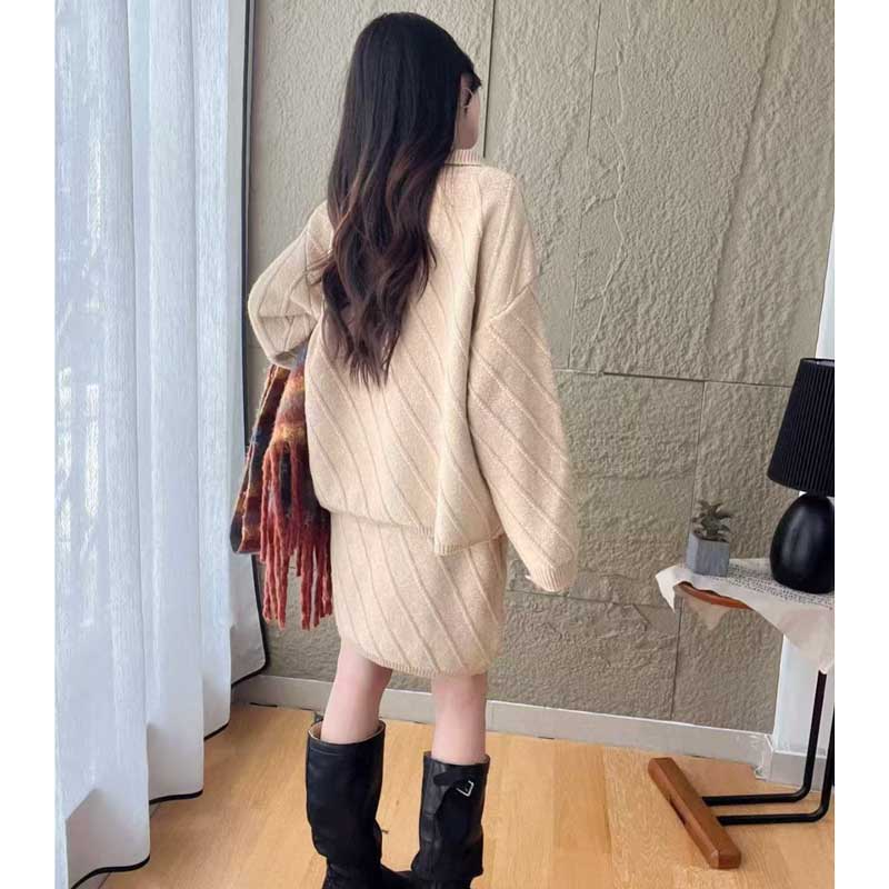 ポロカラーニットセットアップ(3colors)