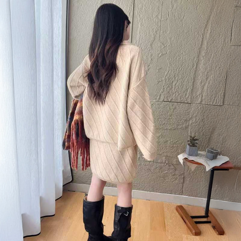 ポロカラーニットセットアップ(3colors)