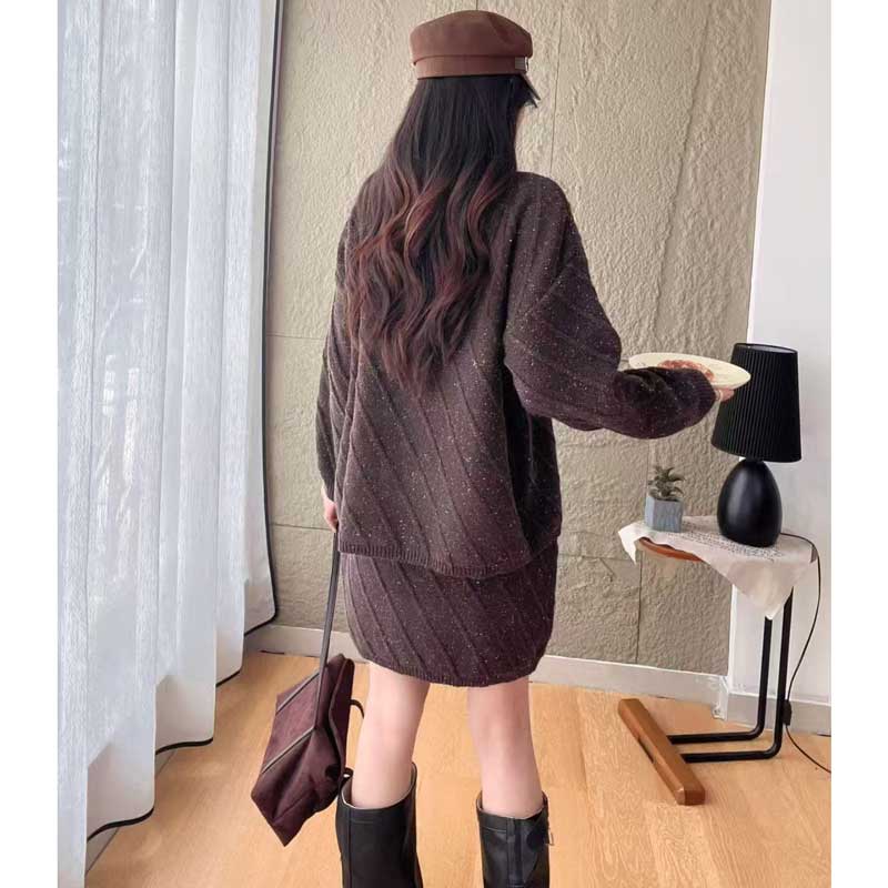 ポロカラーニットセットアップ(3colors)