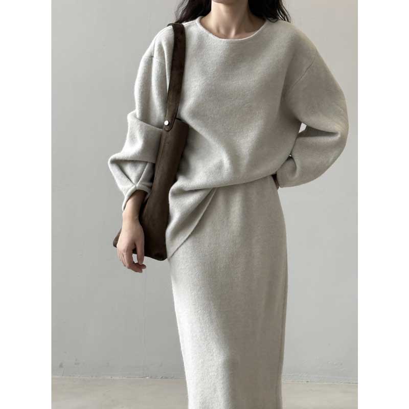 リラックスニットセットアップ(2colors)