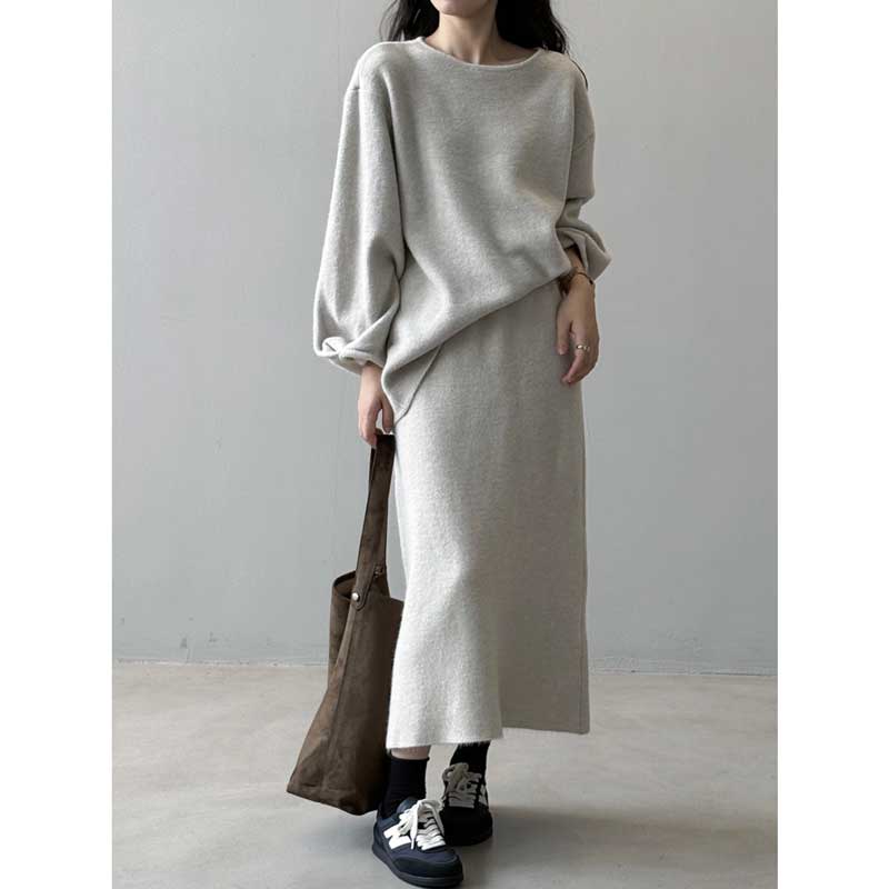 リラックスニットセットアップ(2colors)