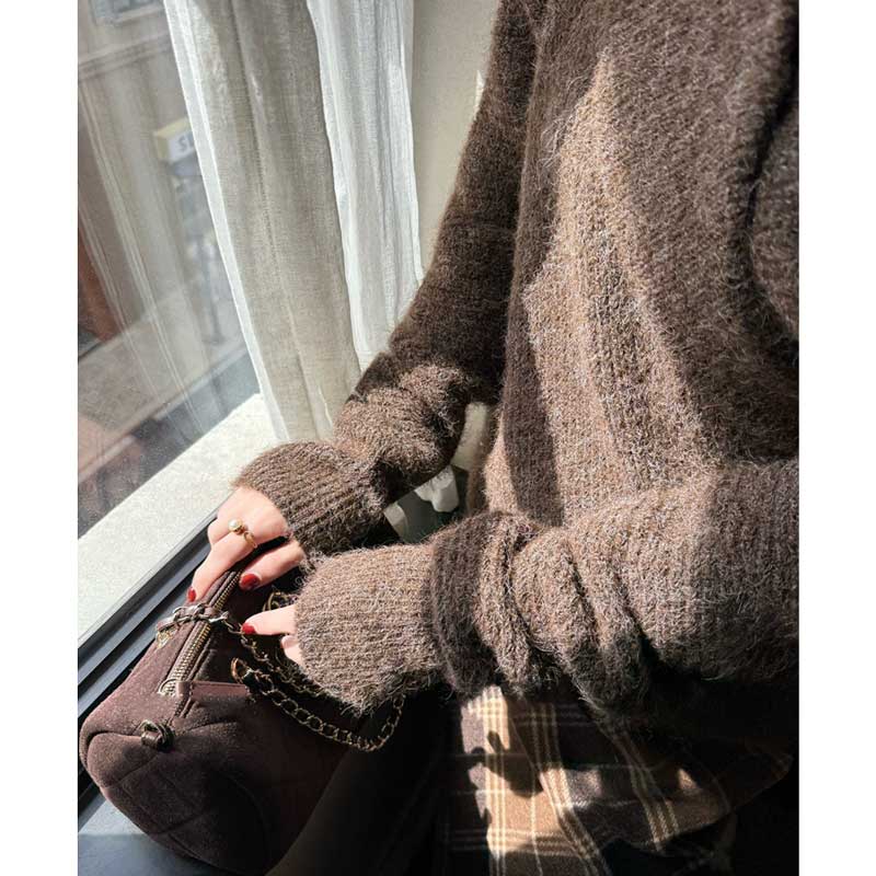 オフショルダーVネックニット(3colors)