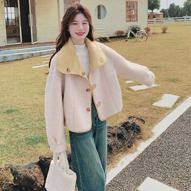 ビッグカラーリバーシブルムートンジャケット