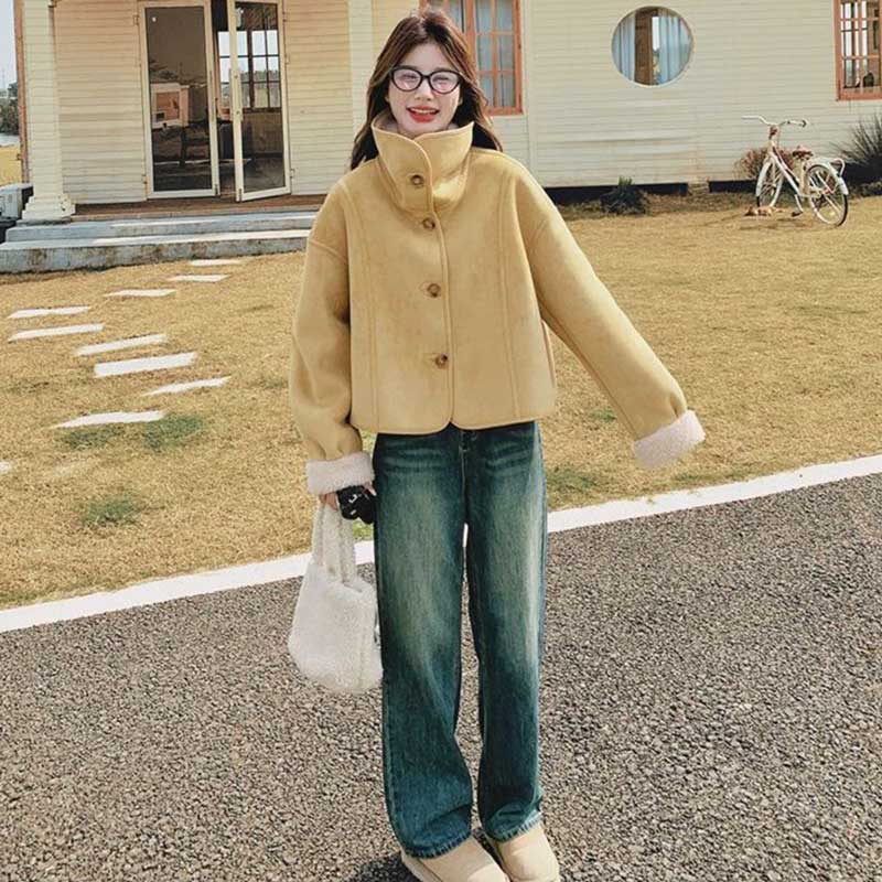 ビッグカラーリバーシブルムートンジャケット