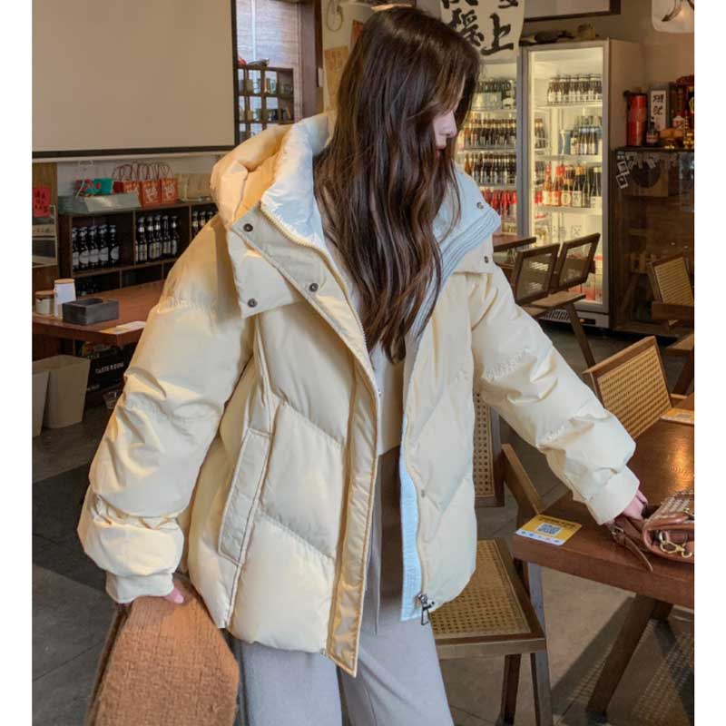 フード付きショート丈ダウンジャケット(5colors)