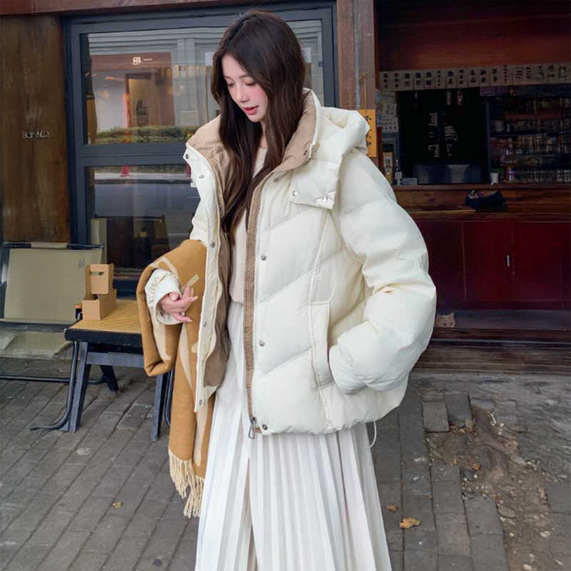 フード付きショート丈ダウンジャケット(5colors)