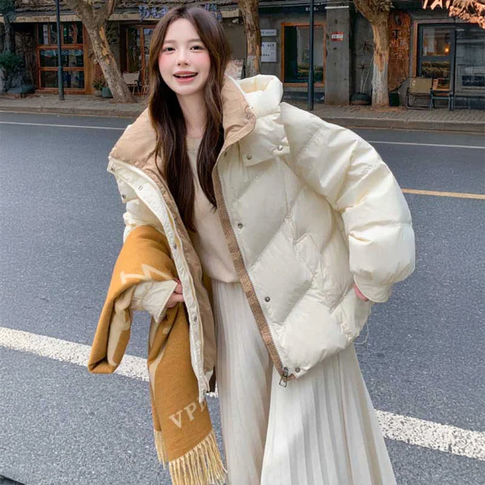 フード付きショート丈ダウンジャケット(5colors)