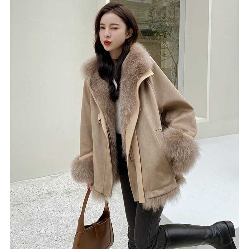 ファートリミングスエードリバーシブルコート(2colors)